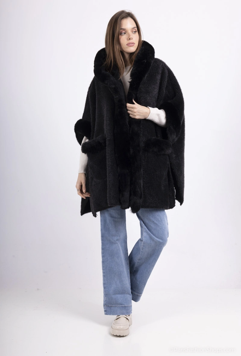 Cape Femme Fausse Fourrure