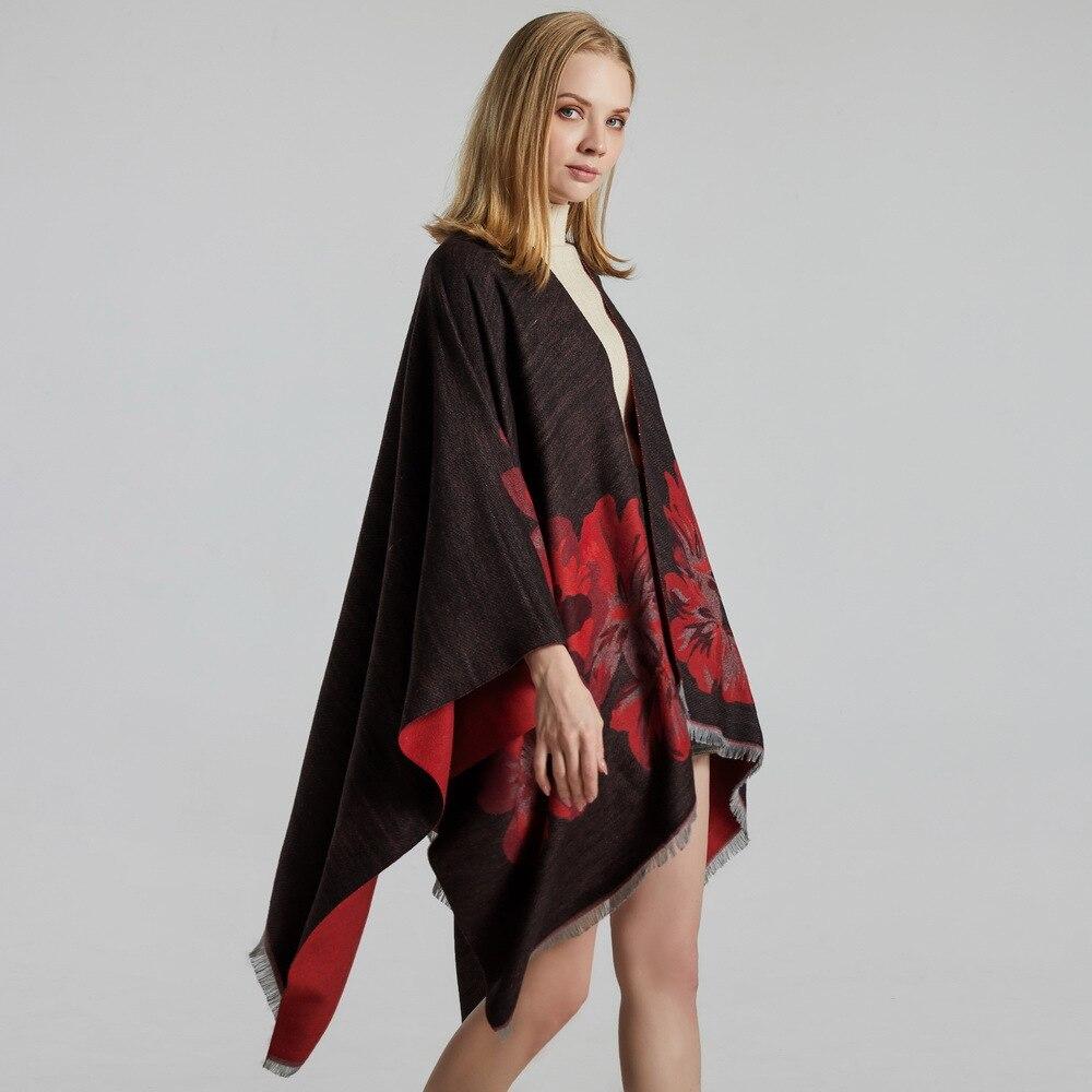 Poncho Femme Fleurs