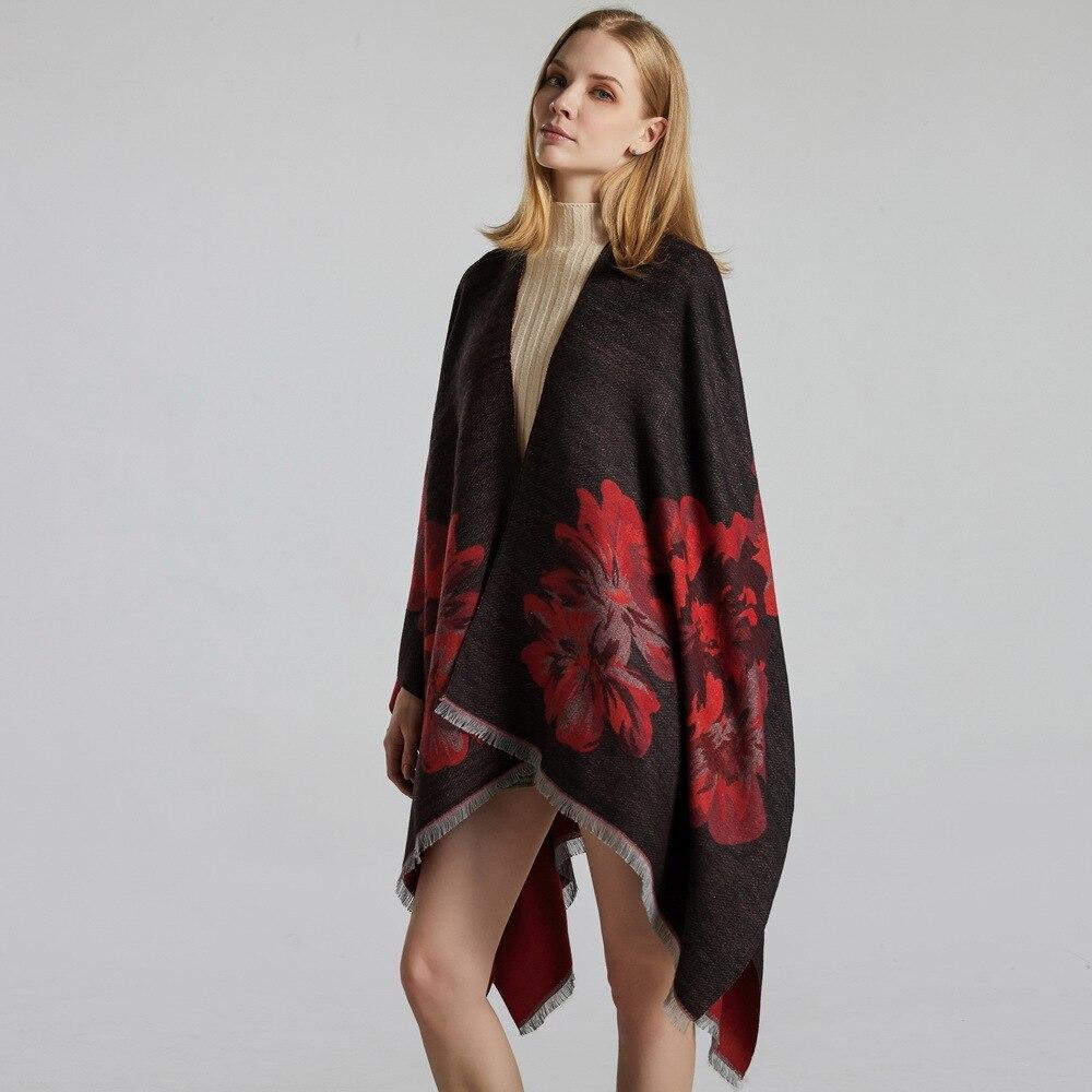 Poncho Femme Fleurs