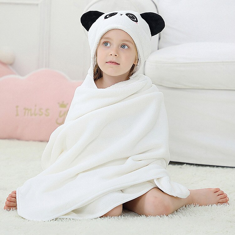 Poncho Bain Enfant Panda - panda / 80x130 cm