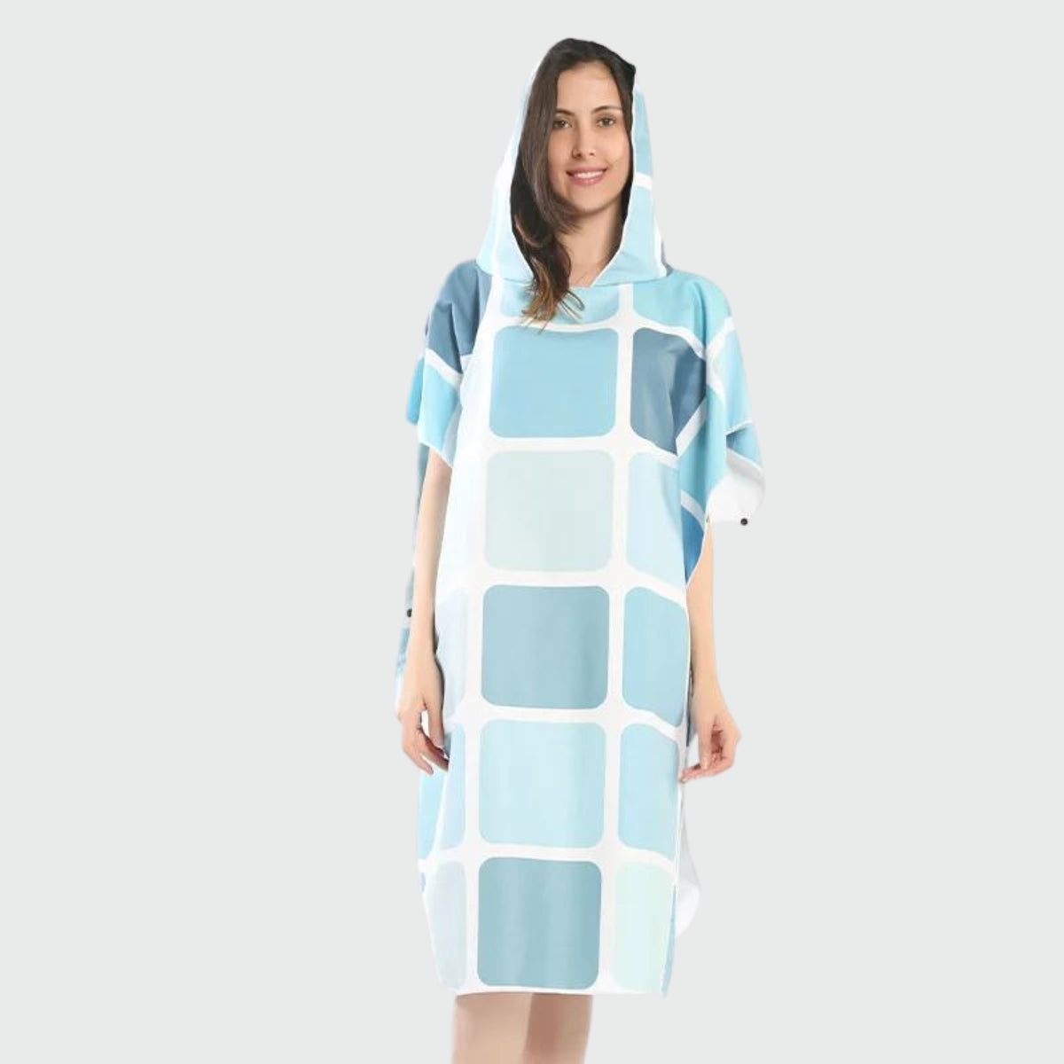 Poncho Bain Femme Bleu clair - bleu / unique