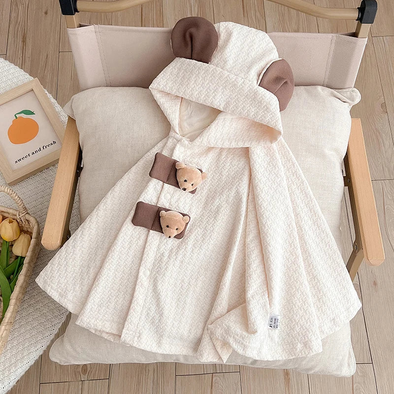 Poncho Bébé Ours Mignon 2 ans