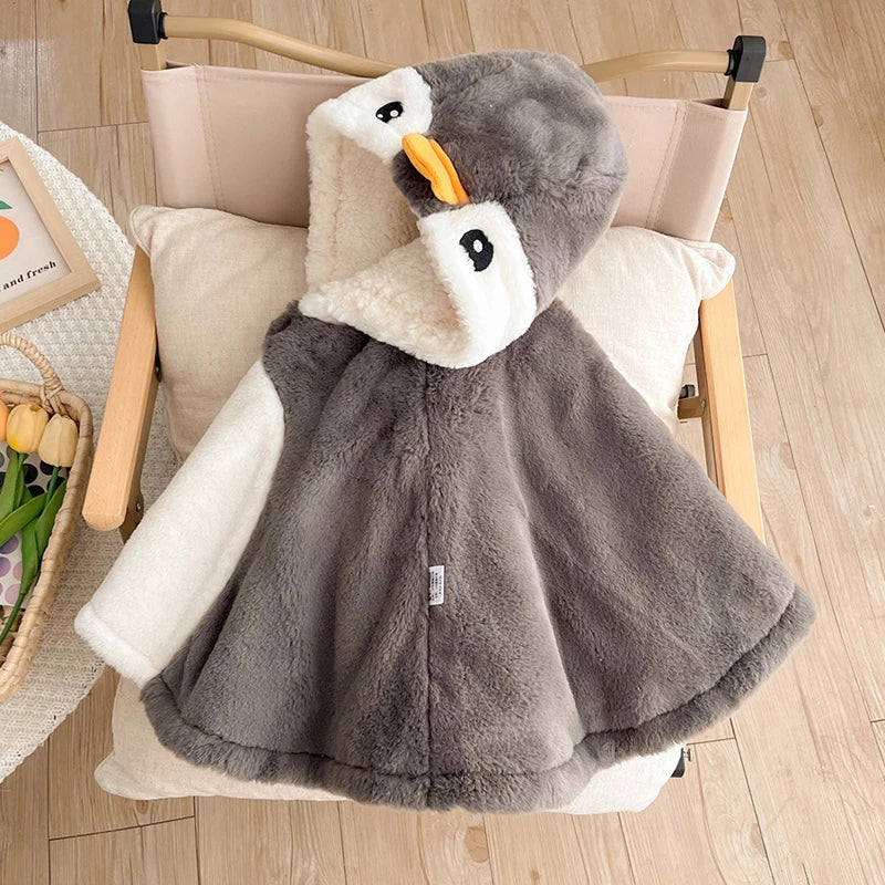 Poncho Bébé Pingouin - 0-3 ans