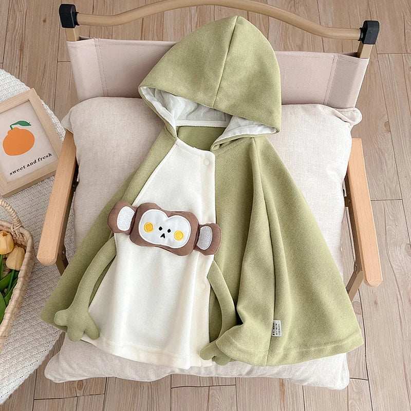 Poncho Bébé Singe singe / 2 ans