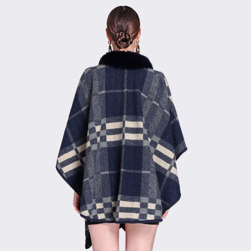 Poncho Ecossais Femme