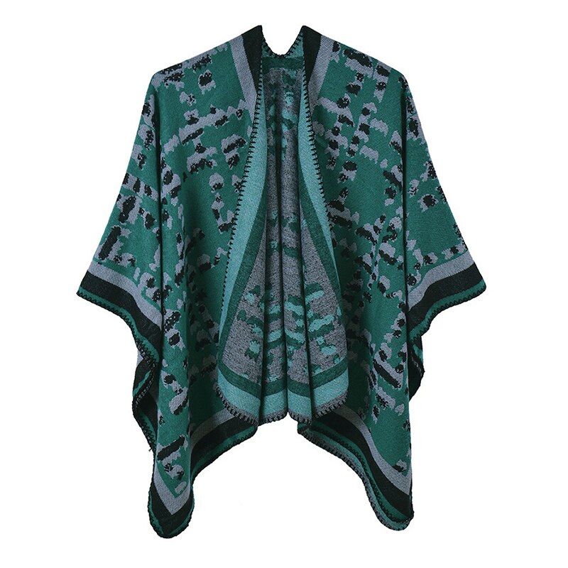 Poncho Femme Vintage - Vert / Unique