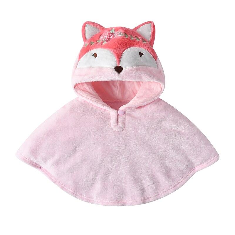 Poncho Enfant Renard - rose / 0-3 ans