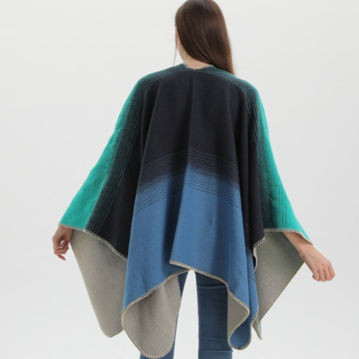 Poncho Femme Bleu - Bleu / Unique