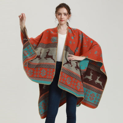Poncho femme Cerf