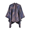 Poncho Femme Hiver Elégant - Bleu