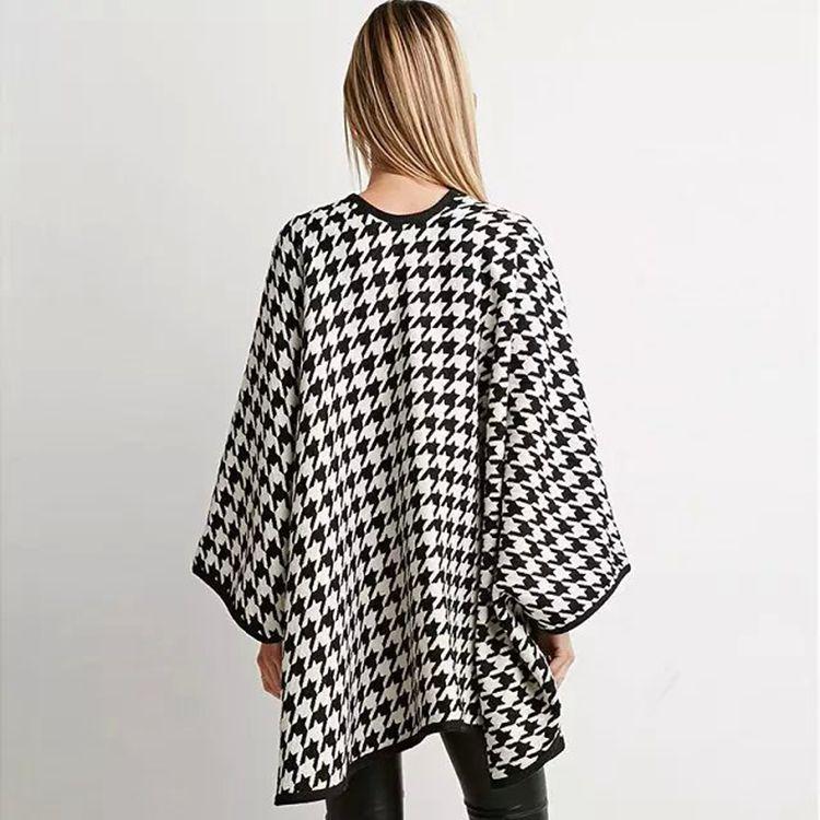 Poncho Femme Noir et Blanc - Noir & Blanc