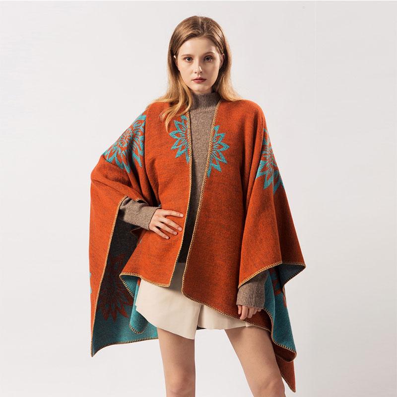 Poncho Femme Orange - orange