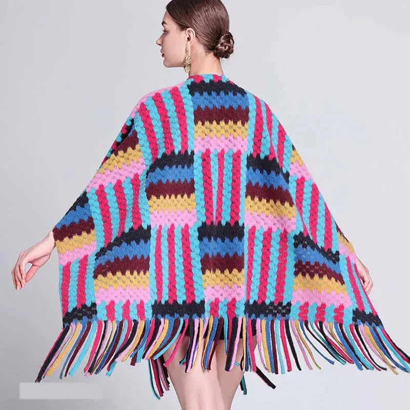 Poncho Femme Multicolore - multicolore / unique