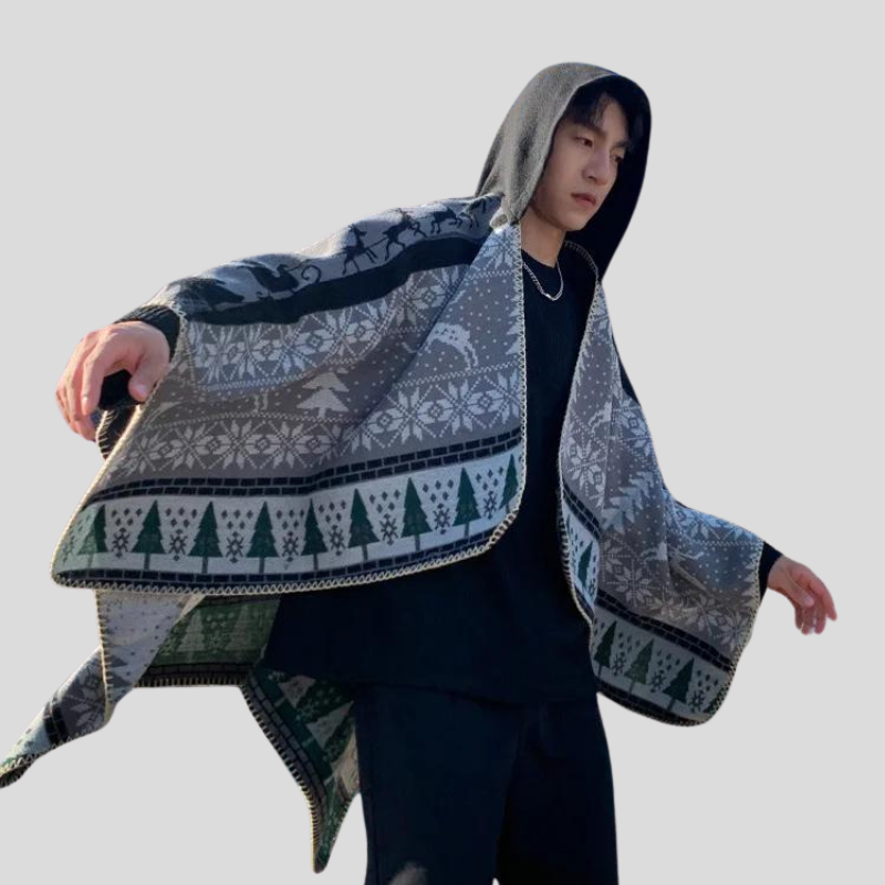 Poncho Homme Hiver