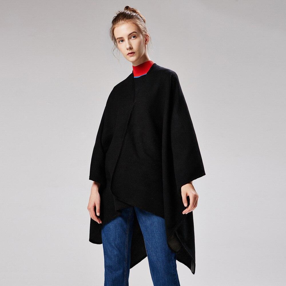 Poncho Noir Femme - noir