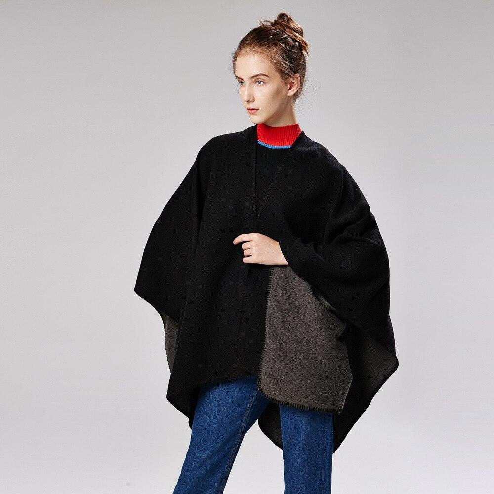 Poncho Noir Femme - noir