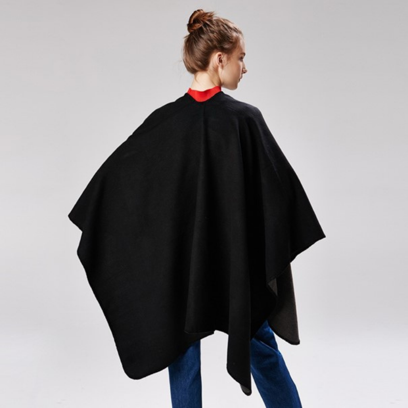 Poncho Noir Femme - noir