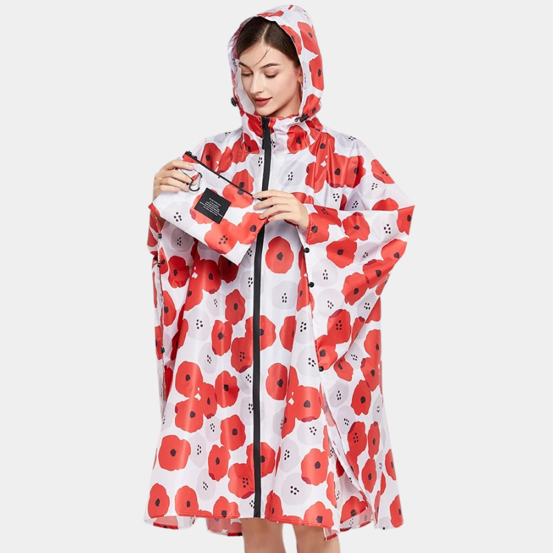 Poncho Pluie Coquelicot - coquelicots