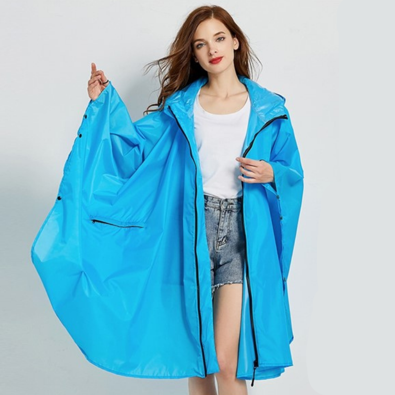 Poncho Pluie Femme Bleu - Bleu