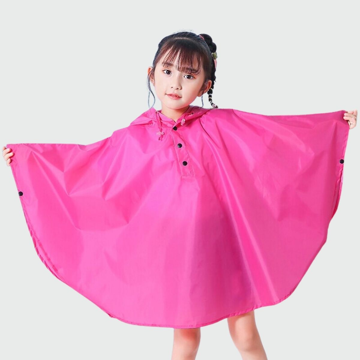 Poncho Pluie Fille Rose