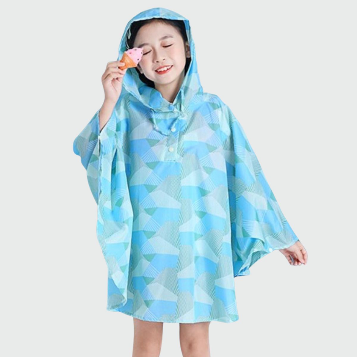 Poncho Pluie Fille Bleu - bleu / S