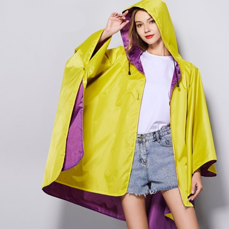 Poncho Pluie Jaune & Violet - jaune & Violet