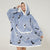 Poncho Polaire d’Intérieur Femme - bleu / unique