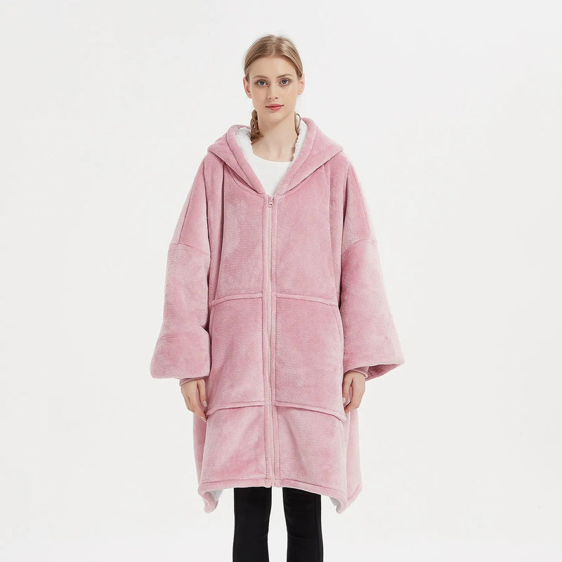 Poncho Polaire Femme Fermeture Eclair
