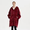 Poncho Polaire Femme Fermeture Eclair - rouge / unique