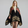 Cape Hiver Femme - noir & rouge