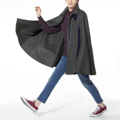 Cape Homme Gris Foncé