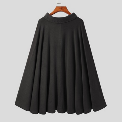 Cape Noire Homme Bouton Unique