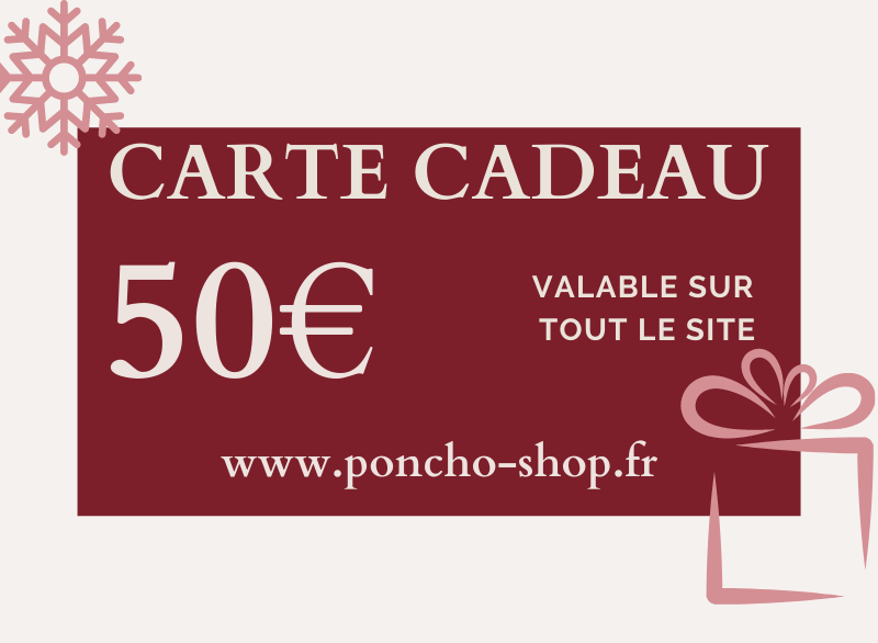 Carte Cadeau Poncho Shop - 50,00 €