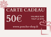 Carte Cadeau Poncho Shop - 50,00 €