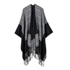 Poncho à Frange - gris