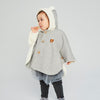 Poncho Bébé Gris Blanc