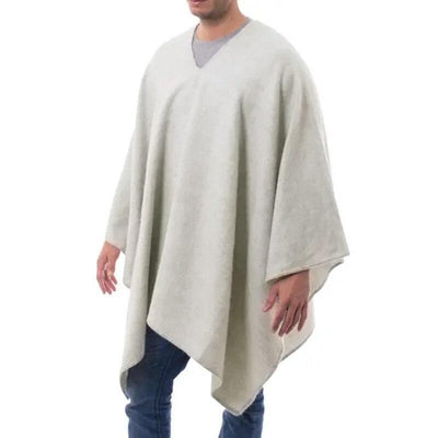Poncho Beige Homme