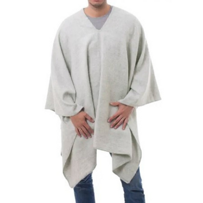 Poncho Beige Homme