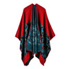 Poncho Chic Femme - Rouge