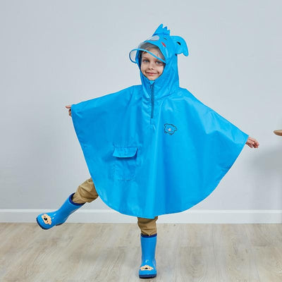Poncho de Pluie Enfant - bleu / M