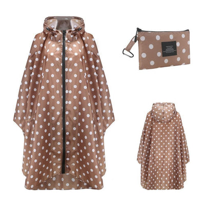 Poncho de Pluie Long - café