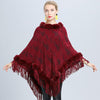 Poncho en Fausse Fourrure - Rouge