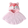 Poncho Enfant Renard - rose / 0-3 ans