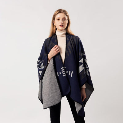 Poncho Femme Bleu Marine - Bleu marine