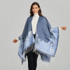 Poncho Femme Fleur Franges
