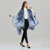 Poncho Femme Fleur Franges