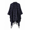 Poncho Femme Léopard - Gris Foncé