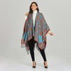 Poncho Femme Paisley Franges