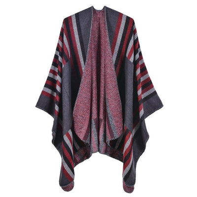 Poncho Femme Rayé - 5