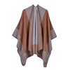 Poncho Femme Rayures - orange